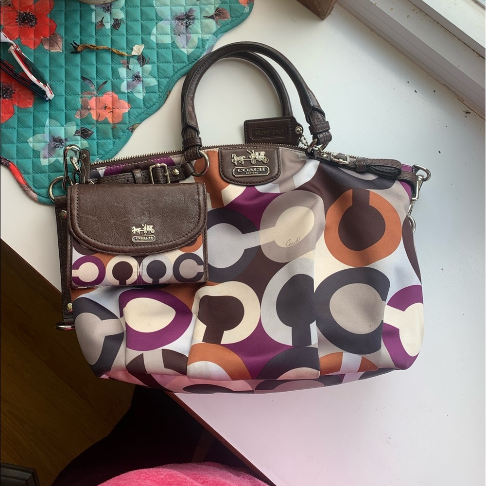 Coach purse with matching wallet